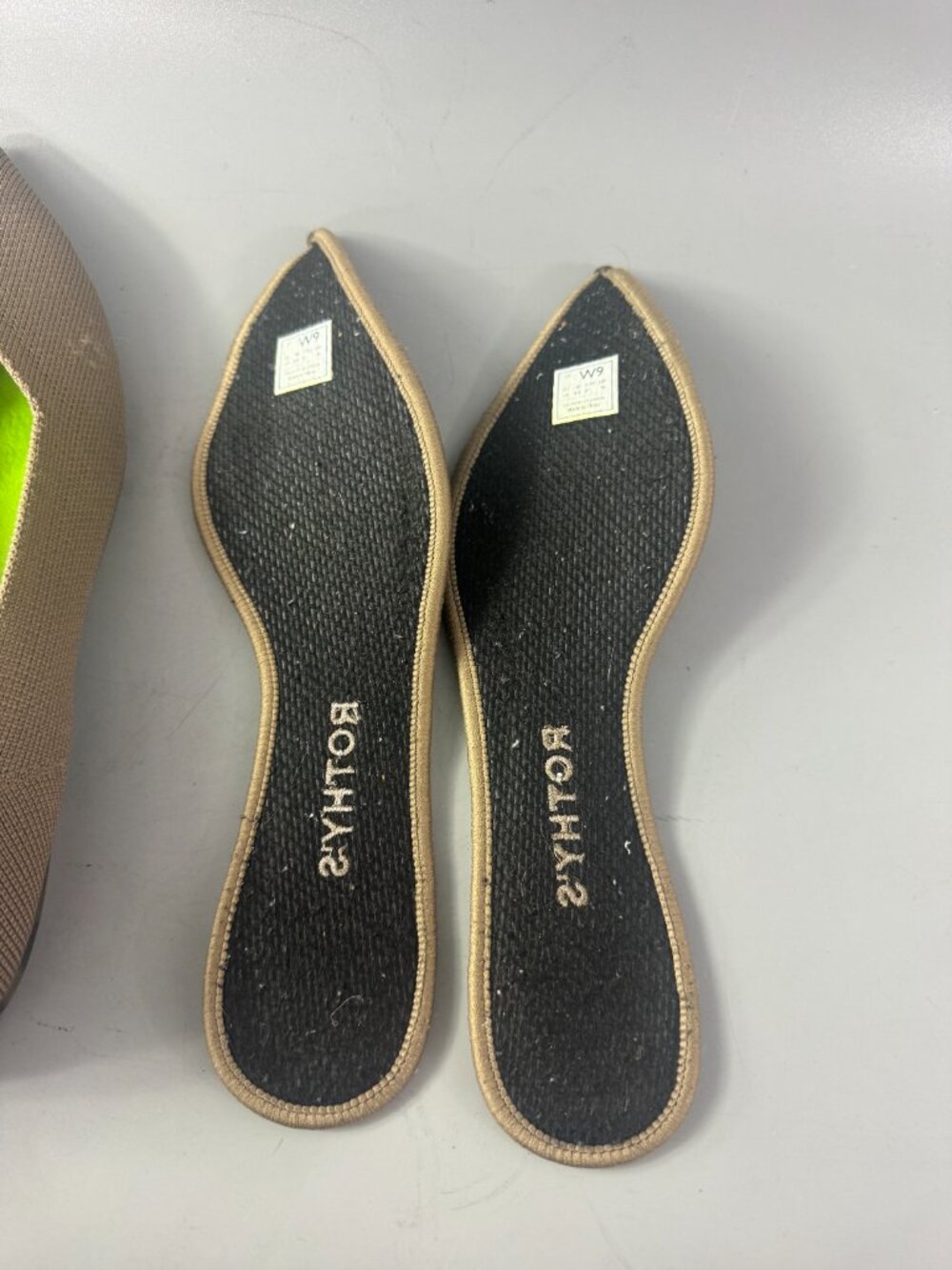 Rothy's The Point II Pointed Toe Flat, Khaki , Size 9 - Picture 14 of 16